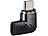 Callstel 4er-Set 90°-USB-C-Schnell-Ladeadapter mit Magnet-Stecker, PD bis 100 W Callstel Magnetische USB-C-Ladestecker-Adapter, 90°