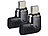 Callstel 2er-Set 90°-USB-C-Schnell-Ladeadapter mit Magnet-Stecker, PD bis 100 W Callstel Magnetische USB-C-Ladestecker-Adapter, 90°
