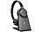 Callstel 2in1-Ladestation und Ständer Versandrückläufer Callstel Telefon- und Handy-Headsets mit Bluetooth und schwenkbarem Schwanenhals-Mikrofon