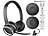 Kopfhörer, Bluetooth: Callstel Profi-Stereo-Headset mit Bluetooth 5, 18-Std.-Akku, 30 m Reichweite