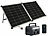revolt Tragbare Powerstation & Solargenerator 614,4 Wh, USV, 240-W-Solarpanel revolt 2in1-Solar-Generator & Powerbank mit Notstrom-Funktion und externer Solarzelle 