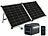 revolt Tragbare Powerstation & Solar-Generator 1.229 Wh, USV, 240-W-Panel revolt 2in1-Solar-Generator & Powerbank mit Notstrom-Funktion und externer Solarzelle 