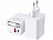 revolt USB-GaN-Netzteil mit 2x USB-C und 1x USB-A, Power Delivery bis 45 Watt revolt GaN-USB-Wand-Netzteile mit ausziehbaren Kabeln 