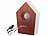 PEARL 2er-Set Vogelgesang-Box mit Bewegungssensor, 120 s, Teak-Holz-Optik PEARL Vogelgesang-Boxen mit Bewegungs-Sensor