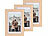Your Design 3er-Set Bilderrahmen, robustes Acrylglas, 10 x 15 cm, A6, Eiche hell Your Design Bilderrahmen mit robustem Plexiglas 