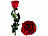 St. Leonhard 4er-Set Rosen für die Ewigkeit "rot" mit Stiel, 3 - 5 Jahre haltbar St. Leonhard Infinity-Rosen 
