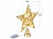 Luminea Weihnachtsbaumspitze Stern mit 20 LEDs, Ø 25 cm, golden, Glitzereffekt Luminea 