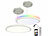 Luminea Home Control 2er-Set Super Slim WLAN-CCT-LED-Deckenlampen, App, Hängehalterung Luminea Home Control Super-Slim-LED-Deckenlampen mit Hängehalterung, RGB-Backlight, WLAN und Fernbedienung 