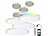 Luminea Home Control 4er-Set Super Slim WLAN-CCT-LED-Deckenlampen, App, Hängehalterung Luminea Home Control Super-Slim-LED-Deckenlampen mit Hängehalterung, RGB-Backlight, WLAN und Fernbedienung 