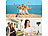 Somikon Mini 2in1-Smartphone-Stativ & Selfie-Stick, BT-Fernauslöser, 24-67cm Somikon Selfie-Sticks und Smartphone-Stative