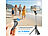 Somikon Mini 2in1-Smartphone-Stativ & Selfie-Stick, BT-Fernauslöser, 24-67cm Somikon Selfie-Sticks und Smartphone-Stative