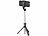 Somikon Mini 2in1-Smartphone-Stativ & Selfie-Stick, BT-Fernauslöser, 24-67cm Somikon Selfie-Sticks und Smartphone-Stative