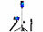 Somikon 2in1-Smartphone-Selfie-Stativ, bis 170 cm, mit Bluetooth-Fernauslöser Somikon Selfie-Sticks und Smartphone-Stative 