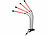 Lunartec 4er-Set Vollspektrum-LED-Pflanzenlampe m. 4 beweglichen Schwanenhälsen Lunartec Vollspektrum-LED-Pflanzenlampen mit Schwanenhälsen