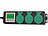 revolt 3-fach-Outdoor-Steckdosenleiste & -Energiekostenmesser, 3.680 W, IP44 revolt Spritzwassergeschützte 3-fach-Steckdosenleisten mit Energiekostenmesser 