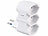 revolt 4er-Set Dreifach-Steckdosen für Typ J (Schweiz), 230 Volt, bis 2.300 W revolt Dreifach-Steckdosen für Typ J (Schweiz)