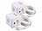 revolt 2er-Set 4-fach-Steckdosen-Würfel mit USB-C PD 20 W & 2x USB-A mit QC revolt Steckdosen-Würfel mit USB-Ports (Schweizer Stecker-Typ J)