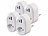 revolt 4er-Set 2in1-Steckdosen mit 230-V-Ausgang, USB-C und USB-A, 3,4 A revolt 2in1-Steckdosen mit USB-C und USB-A (Schweizer Stecker-Typ J)