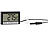 infactory Digitales Aquariums-Thermometer mit LCD-Uhr infactory Aquariums-Thermometer