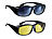 infactory Schärfer-Sehen-Set mit 2 Überziehbrillen "Day Vision" & "Night Vision" infactory Sonnen- & Kontrast-Brillen-Sets