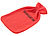 Wärmflaschenüberzug: PEARL Vliesbezug mit Stickerei für 1-Liter-Wärmflasche, rot