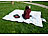 PEARL 2er-Set wasserdichte XXL-Picknick-Decken aus Fleece, 2,5 x 2 m PEARL Wasserdichte Picknickdecken