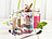 PEARL Retro-Trinkglas mit Henkel, Deckel und Trinkhalm, 12er-Set PEARL Trinkgläser mit Deckeln und Trinkhalmen