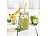 PEARL 4-teiliges Set aus Getränkespender und 3 Trinkgläser im Retrolook PEARL