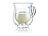Cucina di Modena Doppelwandige Milchtasse mit witzigem Euterdesign, 200 ml Cucina di Modena Doppelwandige Glas Milchkännchen