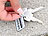 PEARL KeyGarant Schlüsselanhänger, Schlüsselfinder mit Schlüssel-Schutzbrief PEARL Schlüsselanhänger mit lebenslangem Schlüsselfundbrief