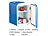 Dosen Kühler: Rosenstein & Söhne Mini-Kühlschrank mit Warmhalte-Funktion, für 12 & 230 V, 4 Liter, blau
