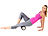 PEARL sports Fitness-, Pilates- & Yoga-Massage-Rolle mit Riffeln & Noppen, Ø 14cm PEARL sports