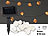 Solar Mini Lichterkette: Lunartec Solar-LED-Lichterkette mit 10 weißen Rosen, warmweiß, IP44, 1 m