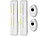 Lunartec Schrank-Unterbau-Leuchte mit 2 COB-LEDs, 2 Watt, 80 Lumen, 2er-Set Lunartec LED-Unterbau-Lichleisten mit Fernbedienung