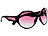 PEARL Butterfly-Sonnenbrille mit roten Gläsern, schwarz PEARL Butterfly Sonnenbrillen