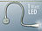 Lunartec LED-Leuchte mit Aluminium-Schwanenhals, Wandbefestigung, 1 W, 100 lm Lunartec Bett- & Leselampen mit Schwanenhälsen