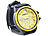 Crell Armbanduhr im Chronographen-Look, Metallgehäuse, Silikonarmband, gelb Crell Herren-Silikon-Armbanduhren