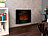 Carlo Milano Elektrischer Kamin Ignis mit Heizlüfter & Feuer-Effekt zur Wandmontage Carlo Milano Elektrische Heiz-Wandkamine mit künstlichem Feuer