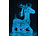 Lunartec Santa Claus' Rentier "Dasher", liegend, beleuchtet (blau) Lunartec