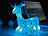 Lunartec Santa Claus' Rentier "Dasher", liegend, beleuchtet (blau) Lunartec