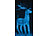 Lunartec Santa Claus' Rentier "Prancer", stehend beleuchtet (blau) Lunartec LED-Weihnachts-Dekorationen