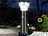 Lunartec Solar-LED-Wegeleuchte Edelstahl, Lichtsensor, Bewegungsmelder, 4er-Set Lunartec LED-Solar-Wegeleuchten mit Bewegungssensoren