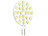 Luminea LED-Stiftsockellampe mit 15 LEDs, G4 (12V), warmweiß, vertikal, 120° Luminea LED-Stifte G4 (warmweiß)