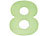 Lunartec Nachleuchtende Hausnummer "Ziffer 8" Lunartec Selbstleuchtende Hausnummern