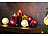 Lunartec Beleuchtete Weihnachtsbaum-Kugeln aus Glas, mit Fernbed.,6 Stück, weiß Lunartec LED Weihnachtsbaumkugeln