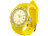 St. Leonhard Sportliche Silikon-Quarz-Armbanduhr, Lupen-Mineralglas, sonnengelb St. Leonhard Unisex-Silikon-Armbanduhren