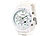 Crell Multifunktions-Uhr mit Silikon-Armband, Strahlend-weiß Crell Unisex-Silikon-Armbanduhren