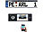 Creasono MP3-Autoradio mit TFT-Farbdisplay und Funk-Rückfahr-Kamera Creasono MP3-Autoradios (1-DIN) mit Bluetooth und Video-Anschlüssen