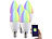 Luminea 5er-Set WLAN-LED-Lampe, kompat. zu Alexa & Google Assistant, E14 Luminea WLAN-LED-Lampen E14 RGBW