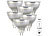 Luminea 6er-Set LED-Glas-Spot, GU5.3, 6W (ersetzt 40W), 500lm, 3000K, warmweiß Luminea